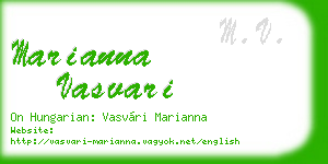 marianna vasvari business card